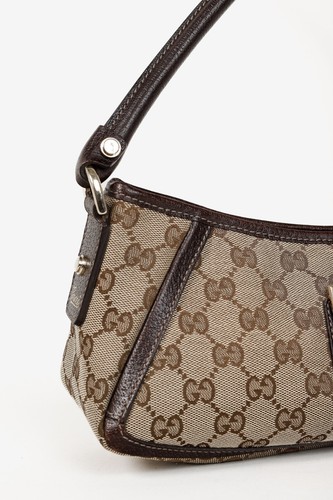 Gucci Brown Monogram D Ring Abbey Pochette Shoulder Bag - Picture 7 of 13