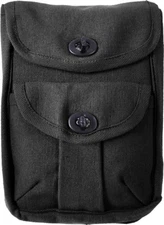 Canvas 2 Pocket Ammo Pouch Mini Pouch Tactical Shell Holder w/ Belt Loop