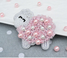 DIY Jewelry Making Beading kit Lamb Brooch Bead Embroidery Pin Needlepoint