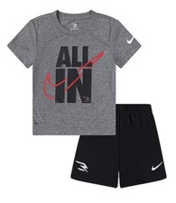 NEW Nike 3BRAND Toddler Boys 2-pc "ALL IN" Dri-Fit Shorts  Tee Shirt Set 2T
