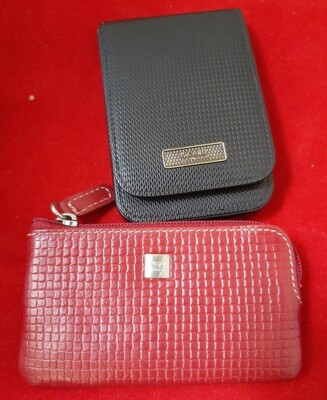 2 Picard Geramany Coin wallet Key Chain Keyring Leather Holder case