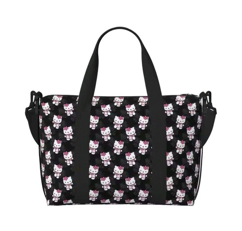 Hello Kitty Pattern Tote Bag Travel Luggage Bag Cute Kitty Gym Holiday Beach Bag - Picture 1 of 5