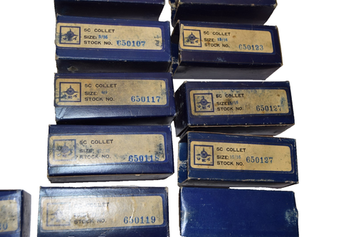 (Lot 25) JET 5C Collet Assorted Sizes 3/16, 1/2, 17/32, 3/4, 5/16, 13/16 - Foto 11 di 13