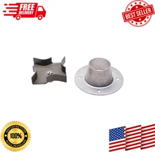 Moultrie Metal Spinner Plate & Funnel Kit | Powder-Coated Metal | 4 outlets
