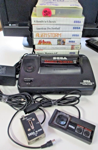 Sega Master System II Console + Controller + Cables + 9 Games PAL - Read Descrip