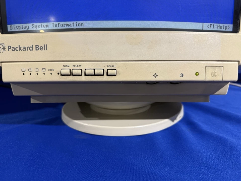 Monitor Vintage Color Packard Bell 14" CRT Monitor PB8515SV Retro Gaming - Leer Foto 3 de 4