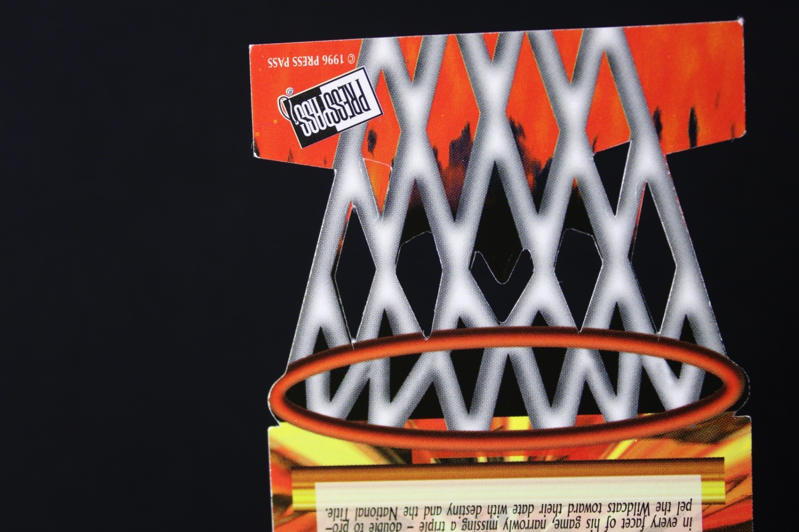 1996-97 Press Pass Net Burners Die Cut Walter McCarty #NB18 view 7
