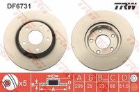 2 X Bremsscheibe TRW DF6731 FüR Mazda 3 CX-3 3 Stufenheck