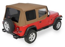 Soft Top With Upper Doors Tinted Rear Windows Spice 88-95 Jeep Wrangler Yj