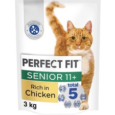 3kg Perfect Fit Advanced Nutrition Senior Complete Dry Cat Food Chicken (4x750g) 6.66 per kilo