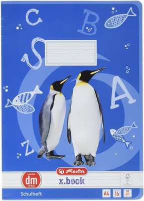herlitz Schulheft x.book, DIN A4, Lineatur dm / liniert