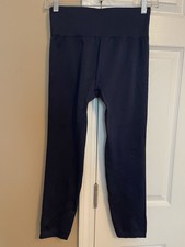 Tory Burch Sport High-Rise Seamless 7/8 Leggings Sz L Tory Navy Blue 98 Retail