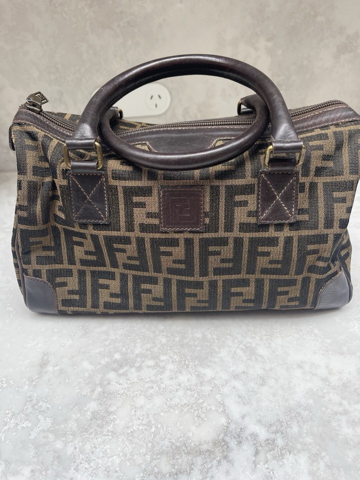 FENDI Logo Zucca Pattern Travel Hand bag