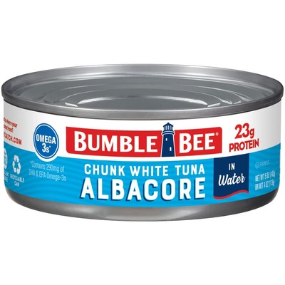 Bumble Bee Chunk White Albacore Tuna in Water, 5 oz Can - Wild Caught Tuna - ...