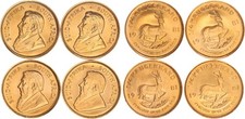 South Africa 4x 1/4 Ounce Krugerrand 1981 Gold Paul Kruger BU 131786