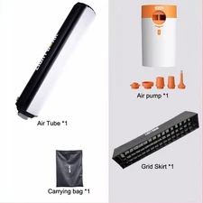 LIGHTBANK FlyNoodle Air tube Pro 120 MODIFIER 1X4', Softbox with Pump and Grid