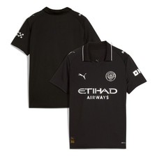 Youth Puma Black Manchester City 2025/26 Away Replica Jersey