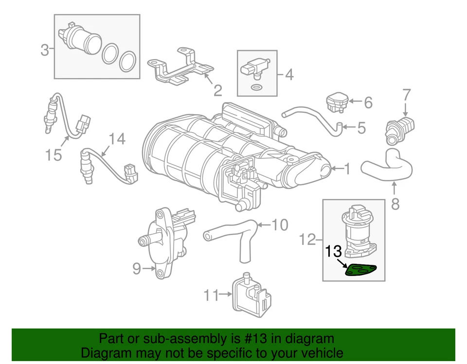 Original Honda 1985-2024 - Junta Válvula EGR (Junta Ishino) 18715-PB2-000 Foto 3 de 4