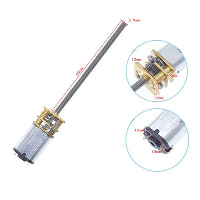 N20 Getriebemotor DC 3V 6V 12V Gewindeschaft M3x55mm Metall Getriebe 15-600RPM
