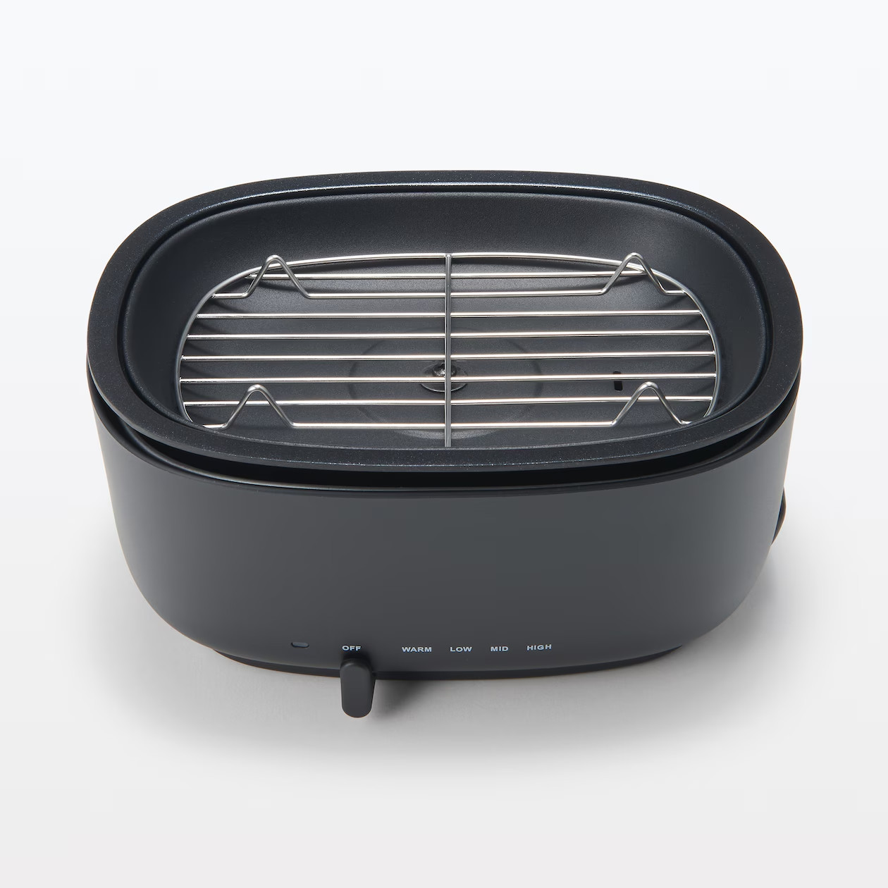 MUJI Deep Grill Pot Nonstick Cookware Electric MJ-HPFK2 New Model Black Compact