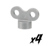 4X Lego 98375 • DrehschlüSsel Winder Key • Flat Silver