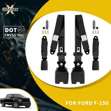 3 Point Safety Adjustable Seat Belt Straps Black Car Vehicle Belt for Ford F-150