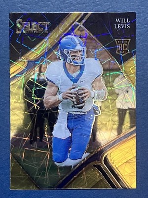 2023 Panini Select Draft Picks Gold Laser Prizm Rookie Will Levis #103 RC Titans