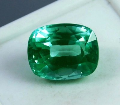 COLOMBIAN Green EMERALD CUSHION CUT 8-9 CT NATURAL LOOSE GEMSTONE EGL CERTIFIED