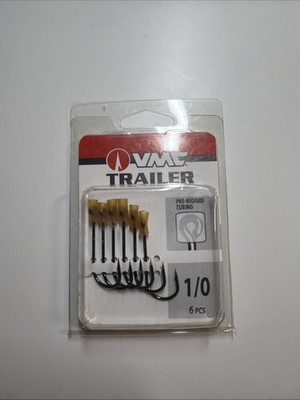 VMC Trailer Hook Black Nickel 6 Pack - Bass Finesse Fishing Terminal Tackle