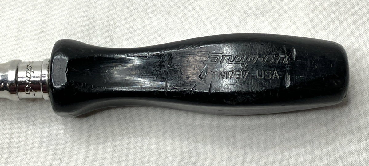 Snap-on Drive Black Grip Round Swivel Head Ratchet TM737 for sale