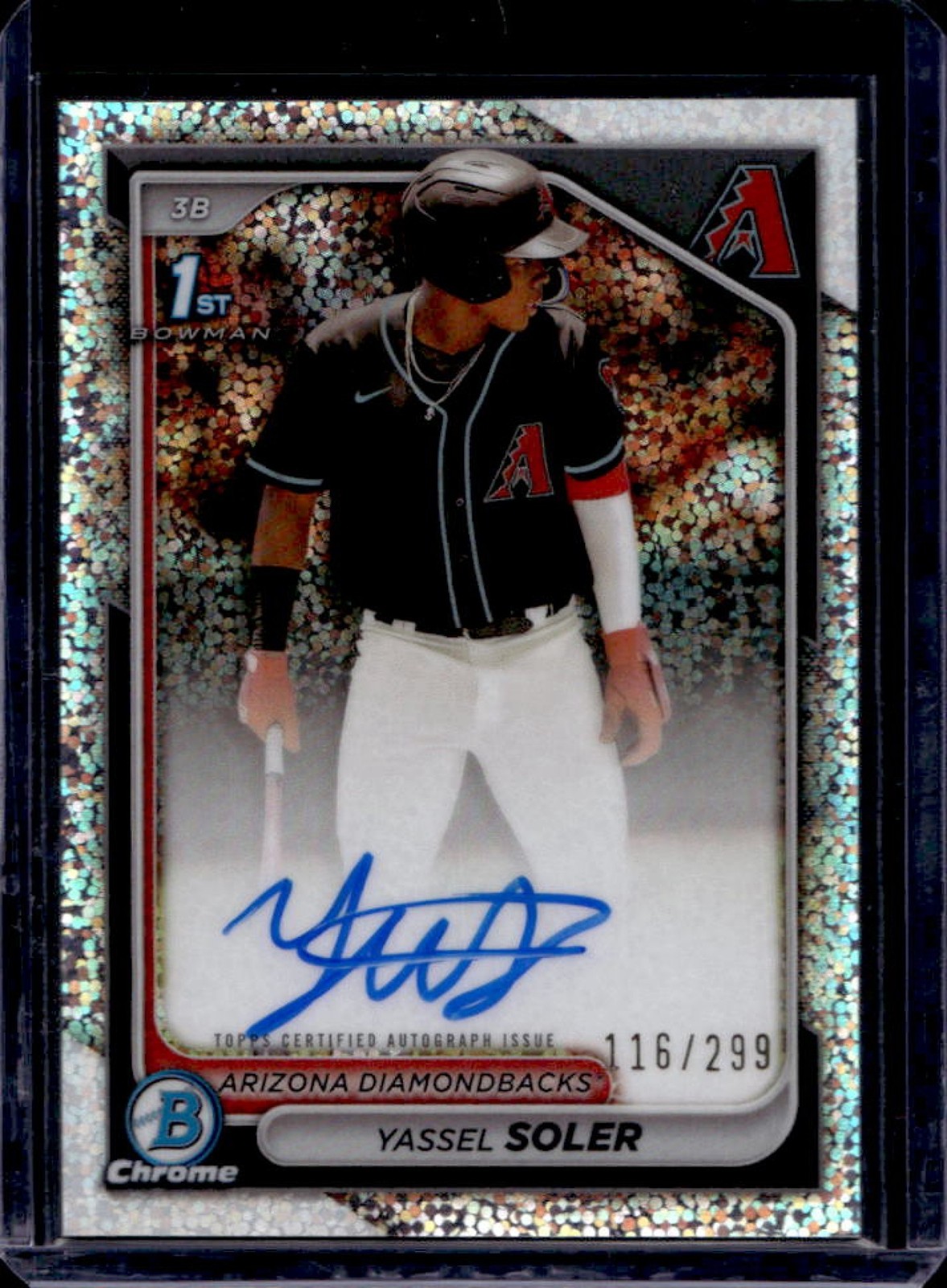 2024 Bowman Chrome Yassel Soler Auto Speckle Refractor 1st #116/299