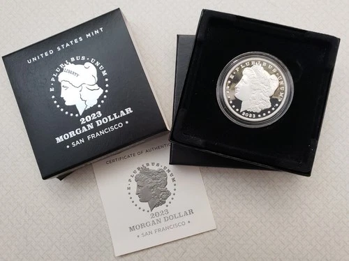 2023 S PROOF SILVER MORGAN DOLLAR WITH BOX/COA SAN FRANCISCO MINT CODE 23XF