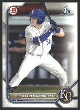 Hayden Dunhurst #BD-44 2022 Bowman Draft Kansas City Royals