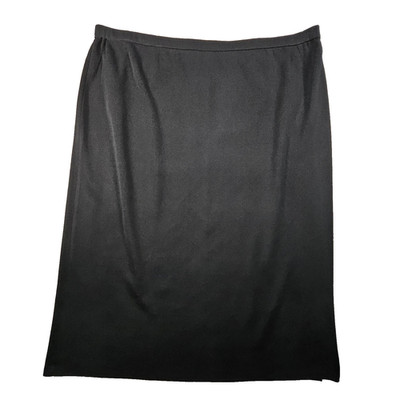 Ming Wang Midi Skirt Womens 3X Black Knit Office Corpcore Boardroom Chic Capsule