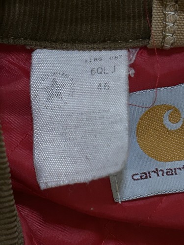 Carhartt Detroit Jacket Vintage Quilt Lined  Worn Distressed 6QLJ Men’s 46/XL by Carhartt, $97 - Photo 4