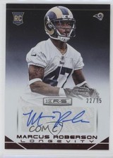 2014 Rookies & Stars Longevity Ruby Signatures 22/75 Marcus Roberson Auto 1u6