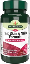 Image of Hair Skin Nails Tablets 30 Vegan Beauty Supplement Biotin Vitamin Support