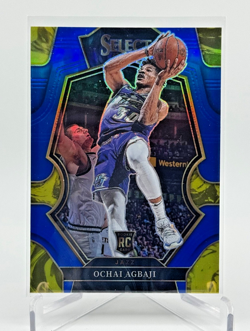 2022-23 Panini Select - Premier Level Ochai Agbaji #199 Blue Prizm (RC) ROOKIE
