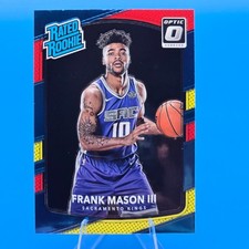 2017-18 Donruss Optic Frank Mason III #167 Rated Rookie Red & Yellow SAC Kings