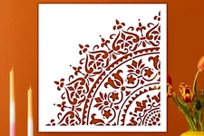 Intricate Floral Geometric Design Stencil for Creative Projects - StencilAir