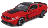 Maisto 39269R 1/24 2012 Ford Mustang Boss 302 Modellauto Metall-Kit Rot