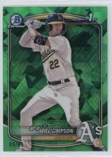2025 Bowman Sapphire Chrome Prospects Green 9/99 Will Simpson #BCP-35 03lu