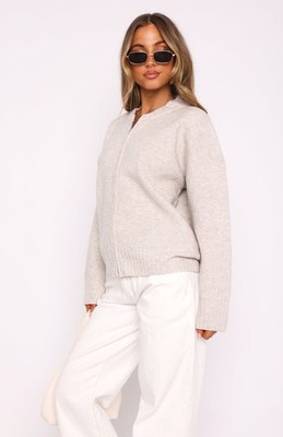 WHITE FOX UNBREAKABLE BOND KNIT JACKET IN CREAM M/L RRP £55 BNWT