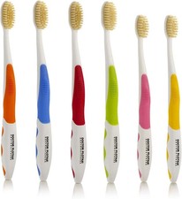 Soft Flossing Toothbrushes Value Family Pack 4 Adult 2 Kids Ultra Clean Manual