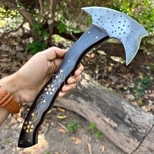 Tactical Survival Axe Grey High Carbon Steel Tomahawk Hatchet With Sheath