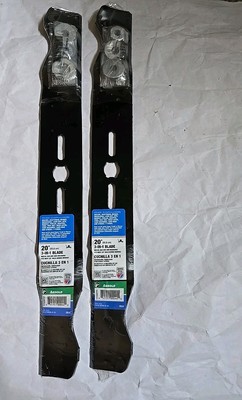 2 20'' UNIVERSAL Arnold 3-IN-1 Mower Blade w/Adapters Mulch Bag Side Discharge