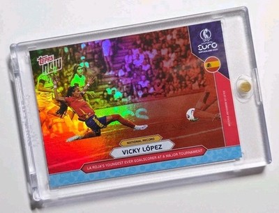 TOPPS NOW UEFA WOMEN'S EURO 2025 - Card 004 - Vicky Lopez - Spain - Red Limited