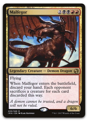 #ad Malfegor #205 NM Iconic Masters IMA Magic MTG $2.79