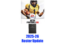 NCAA Football 09 2025-26 Roster Update Real Name Memory Card PS2 PlayStation 2