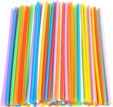100 Pcs Colorful Plastic Sts, 10.26" Long and 0.23" Dieter, Long